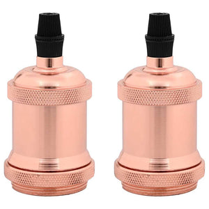Vidaxl lamphouders 2 st roségoud e27