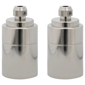 Vidaxl lamphouders 2 st nikkel satijn e27