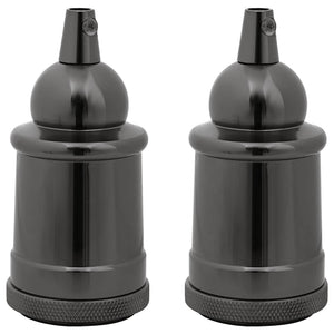 Vidaxl lamphouders 2 st glanzend zwart e27