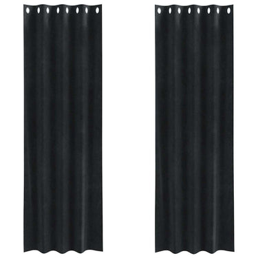 Vidaxl verduisterende gordijnen 2 pcs zwart 140 x 260 cm fluweel