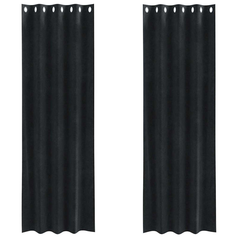 ギャラリービューアに画像をロードする, Vidaxl verduisterende gordijnen 2 pcs zwart 140 x 260 cm fluweel
