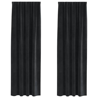 Vidaxl verduisterende gordijnen 2 pcs zwart 140 x 260 cm fluweel