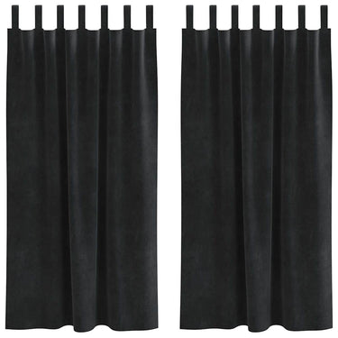 Vidaxl verduisterende gordijnen 2 pcs zwart 140 x 175 cm fluweel