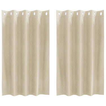 Vidaxl verduisterende gordijnen 2 pcs crème 140 x 140 cm fluweel