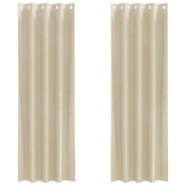 Vidaxl verduisterende gordijnen 2 pcs crème 140 x 225 cm fluweel
