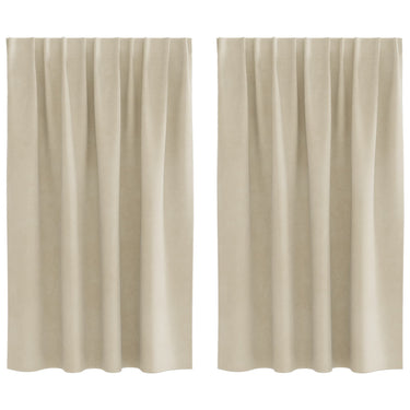 Vidaxl verduisterende gordijnen 2 pcs crème 140 x 140 cm fluweel