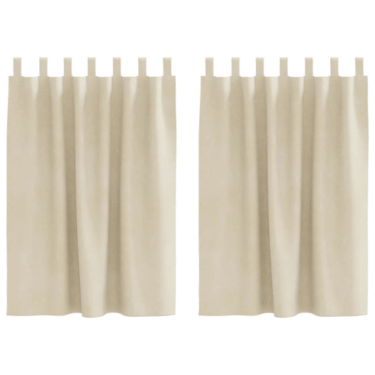 Vidaxl verduisterende gordijnen 2 pcs crème 140 x 140 cm fluweel