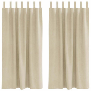 Vidaxl verduisterende gordijnen 2 pcs crème 140 x 175 cm fluweel