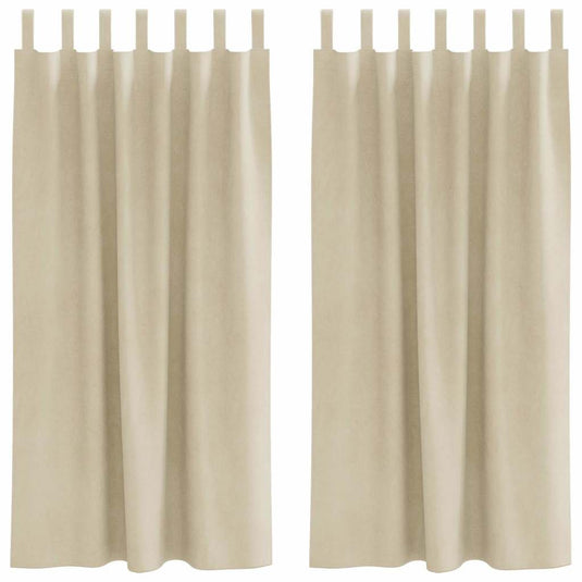 Vidaxl verduisterende gordijnen 2 pcs crème 140 x 175 cm fluweel