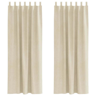 Vidaxl verduisterende gordijnen 2 pcs crème 140 x 245 cm fluweel