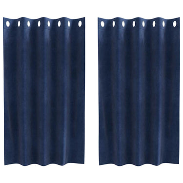 Vidaxl verduisterende gordijnen 2 pcs donkerblauw 140 x 140 cm fluweel
