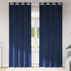 Vidaxl verduisterende gordijnen 2 pcs donkerblauw 140 x 245 cm fluweel