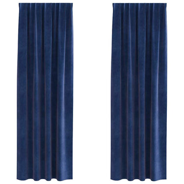 Vidaxl verduisterende gordijnen 2 pcs donkerblauw 140 x 245 cm fluweel