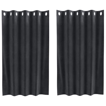 Vidaxl verduisterende gordijnen 2 pcs donkergrijs 140 x 140 cm fluweel