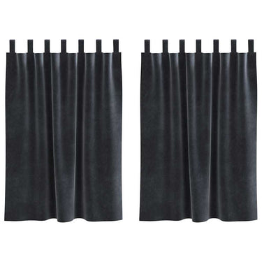 Vidaxl verduisterende gordijnen 2 pcs donkergrijs 140 x 140 cm fluweel
