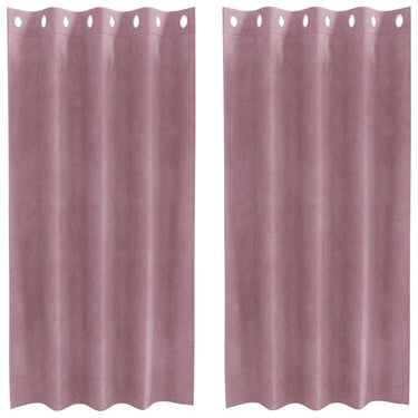 Vidaxl verduisterende gordijnen 2 pcs donkerroze 140 x 175 cm fluweel