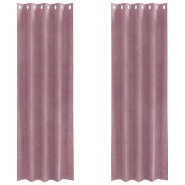 Vidaxl verduisterende gordijnen 2 pcs donkerroze 140 x 225 cm fluweel