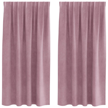 Vidaxl verduisterende gordijnen 2 pcs donkerroze 140 x 175 cm fluweel