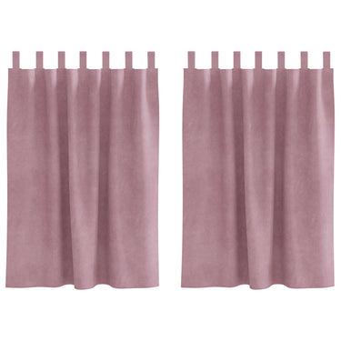 Vidaxl verduisterende gordijnen 2 pcs donkerroze 140 x 140 cm fluweel