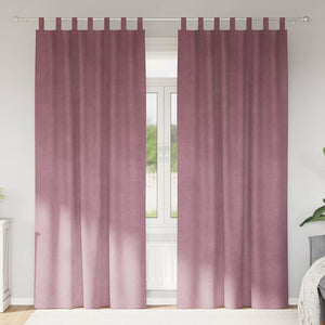 Vidaxl verduisterende gordijnen 2 pcs donkerroze 140 x 245 cm fluweel