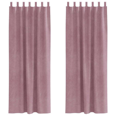 Vidaxl verduisterende gordijnen 2 pcs donkerroze 140 x 245 cm fluweel