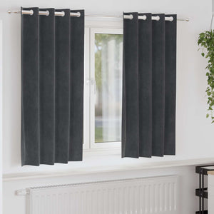 Vidaxl verduisterende gordijnen 2 pcs lichtgrijs 140 x 175 cm fluweel