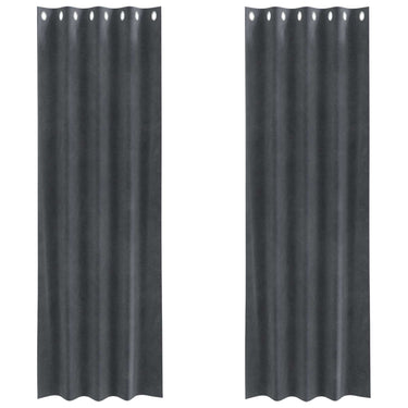 Vidaxl verduisterende gordijnen 2 pcs lichtgrijs 140 x 225 cm fluweel