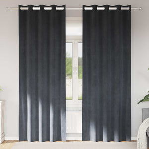 Vidaxl verduisterende gordijnen 2 pcs lichtgrijs 140 x 260 cm fluweel