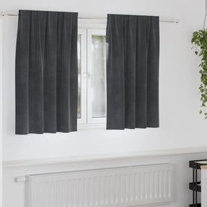 Vidaxl verduisterende gordijnen 2 pcs lichtgrijs 140 x 140 cm fluweel