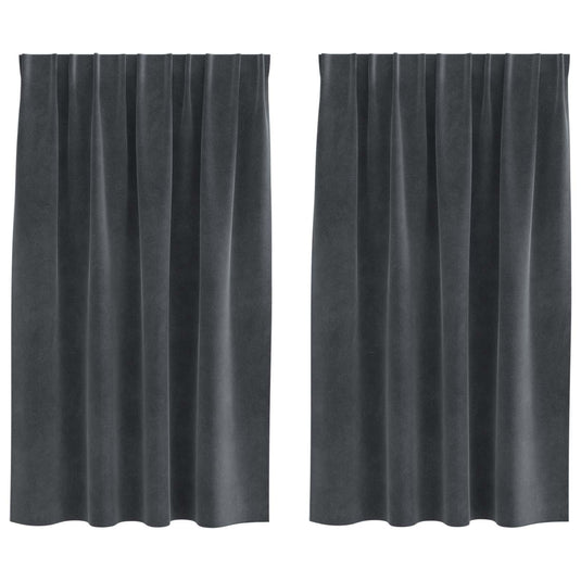 Vidaxl verduisterende gordijnen 2 pcs lichtgrijs 140 x 140 cm fluweel