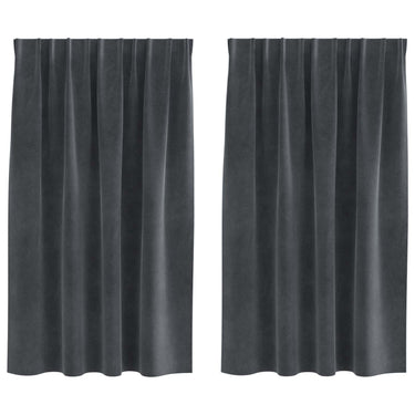 Vidaxl verduisterende gordijnen 2 pcs lichtgrijs 140 x 140 cm fluweel
