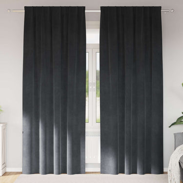Vidaxl verduisterende gordijnen 2 pcs lichtgrijs 140 x 225 cm fluweel