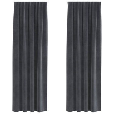 Vidaxl verduisterende gordijnen 2 pcs lichtgrijs 140 x 225 cm fluweel