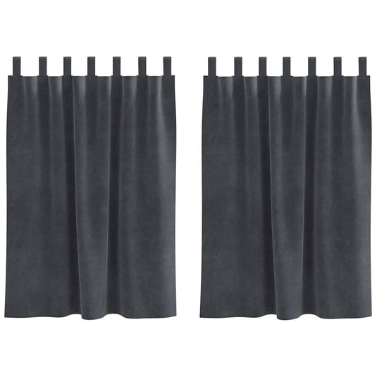 Vidaxl verduisterende gordijnen 2 pcs lichtgrijs 140 x 140 cm fluweel