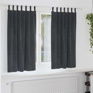 Vidaxl verduisterende gordijnen 2 pcs lichtgrijs 140 x 175 cm fluweel