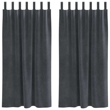 Vidaxl verduisterende gordijnen 2 pcs lichtgrijs 140 x 175 cm fluweel