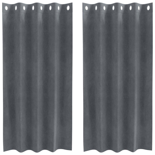 Vidaxl verduisterende gordijnen 2 pcs lichtgrijs 140 x 175 cm fluweel