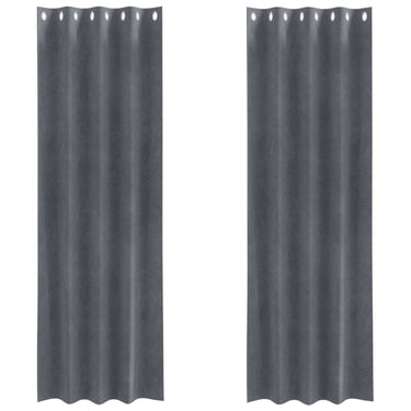 Vidaxl verduisterende gordijnen 2 pcs lichtgrijs 140 x 245 cm fluweel