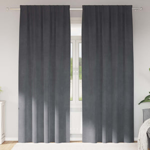 Vidaxl verduisterende gordijnen 2 pcs lichtgrijs 140 x 225 cm fluweel