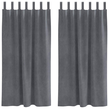 Vidaxl verduisterende gordijnen 2 pcs lichtgrijs 140 x 175 cm fluweel