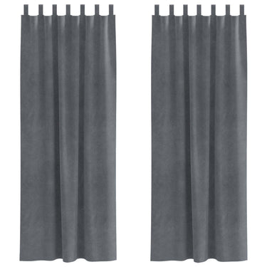 Vidaxl verduisterende gordijnen 2 pcs lichtgrijs 140 x 260 cm fluweel
