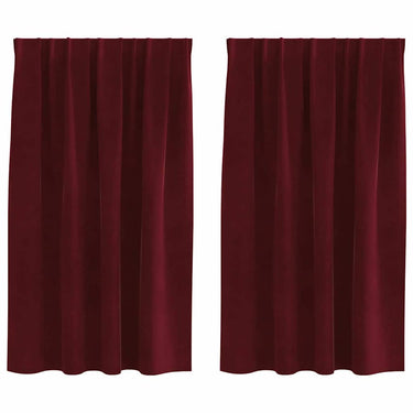 Vidaxl verduisterende gordijnen 2 pcs wijnrood 140 x 140 cm fluweel