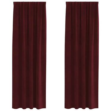 Vidaxl verduisterende gordijnen 2 pcs wijnrood 140 x 245 cm fluweel