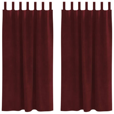 Vidaxl verduisterende gordijnen 2 pcs wijnrood 140 x 175 cm fluweel