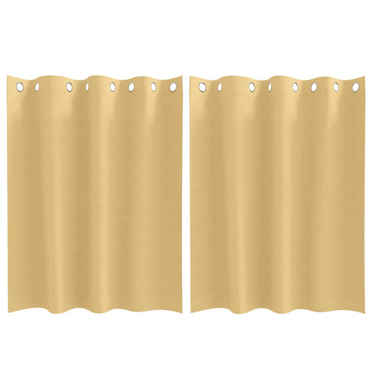 Vidaxl zwart-out gordijnen met ringen 2 pcs beige 140 x 140 cm