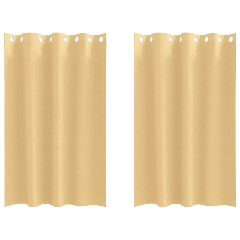 ギャラリービューアに画像をロードする, Vidaxl zwart-out gordijnen met ringen 2 pcs beige 175 x 140 cm
