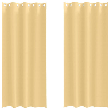 Vidaxl zwart-out gordijnen met ringen 2 pcs beige 245 x 140 cm