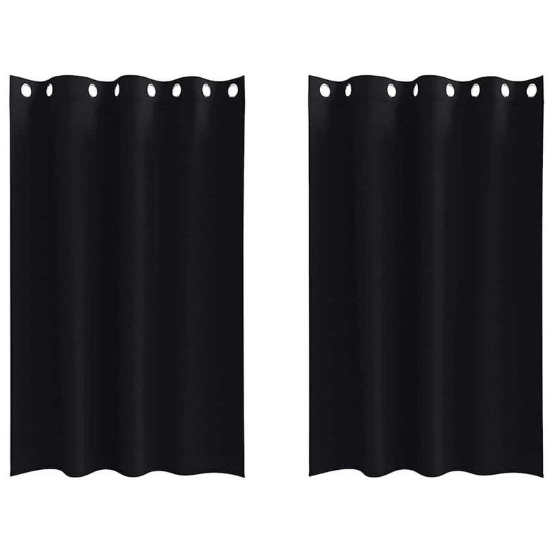 ギャラリービューアに画像をロードする, Vidaxl zwart-out gordijnen met ringen 2 pcs zwart 175 x 140 cm
