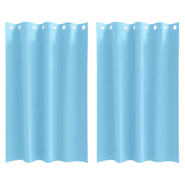 Vidaxl zwart-out gordijnen met ringen 2 pcs lichtblauw 175 x 140 cm