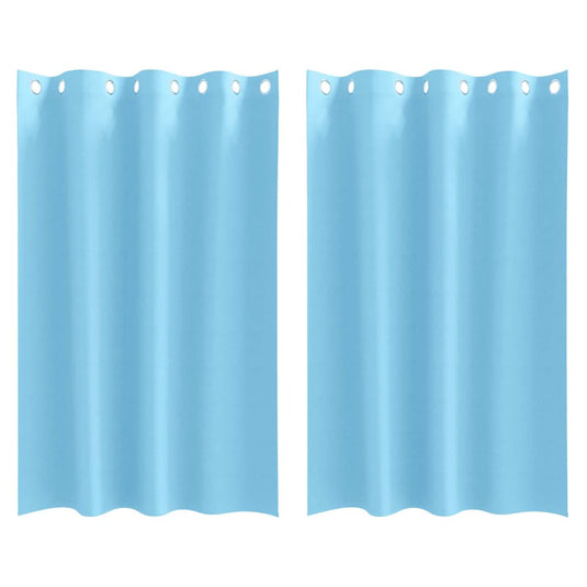 Vidaxl zwart-out gordijnen met ringen 2 pcs lichtblauw 175 x 140 cm